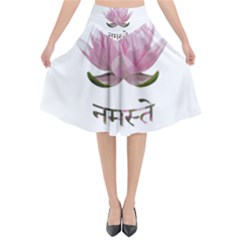 Namaste - Lotus Flared Midi Skirt by Valentinaart