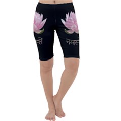 Namaste - Lotus Cropped Leggings  by Valentinaart