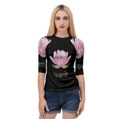 Namaste - Lotus Quarter Sleeve Tee