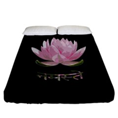 Namaste - Lotus Fitted Sheet (california King Size) by Valentinaart