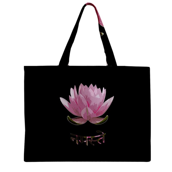 Namaste - Lotus Zipper Mini Tote Bag