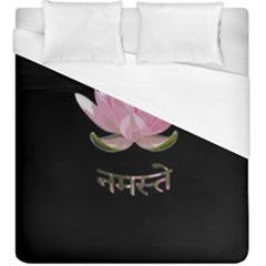 Namaste - Lotus Duvet Cover (king Size) by Valentinaart