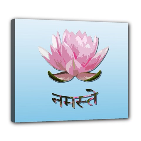 Namaste - Lotus Deluxe Canvas 24  X 20   by Valentinaart