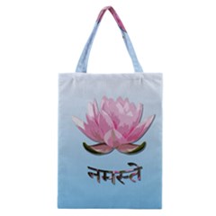 Namaste - Lotus Classic Tote Bag by Valentinaart