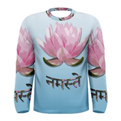 Namaste - Lotus Men s Long Sleeve Tee by Valentinaart