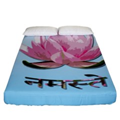 Namaste - Lotus Fitted Sheet (king Size) by Valentinaart