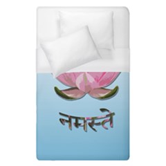 Namaste - Lotus Duvet Cover (single Size) by Valentinaart