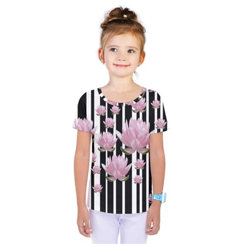 Namaste - Lotus Kids  One Piece Tee by Valentinaart