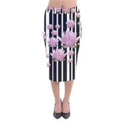 Namaste - Lotus Velvet Midi Pencil Skirt by Valentinaart