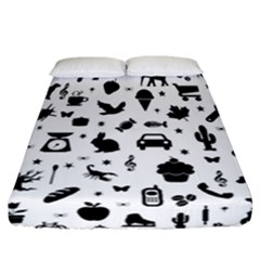 Rebus Fitted Sheet (california King Size) by Valentinaart