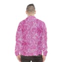 Pink Romantic Flower Pattern Denim Wind Breaker (Men) View2