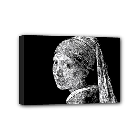 The Girl With The Pearl Earring Mini Canvas 6  X 4  by Valentinaart