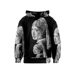 The Girl With The Pearl Earring Kids  Zipper Hoodie by Valentinaart