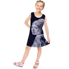 The Girl With The Pearl Earring Kids  Tunic Dress by Valentinaart