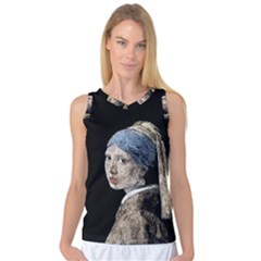 The Girl With The Pearl Earring Women s Basketball Tank Top by Valentinaart