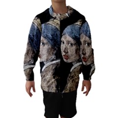 The Girl With The Pearl Earring Hooded Wind Breaker (kids) by Valentinaart