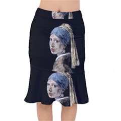 The Girl With The Pearl Earring Mermaid Skirt by Valentinaart