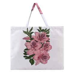 Orchid Zipper Large Tote Bag by Valentinaart