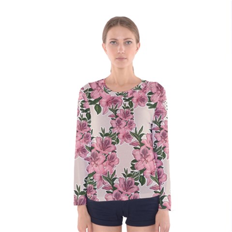 Orchid Women s Long Sleeve Tee by Valentinaart