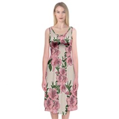 Orchid Midi Sleeveless Dress by Valentinaart