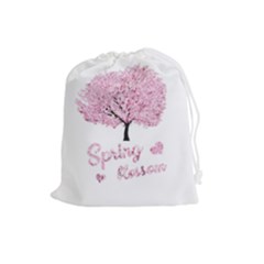 Spring Blossom  Drawstring Pouches (large)  by Valentinaart