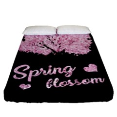 Spring Blossom  Fitted Sheet (queen Size) by Valentinaart