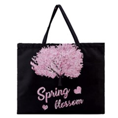 Spring Blossom  Zipper Large Tote Bag by Valentinaart