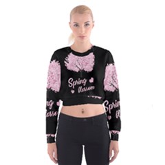 Spring Blossom  Cropped Sweatshirt by Valentinaart