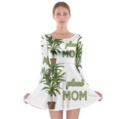 Plant Mom Long Sleeve Skater Dress by Valentinaart