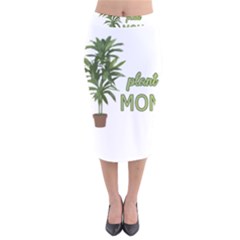 Plant Mom Velvet Midi Pencil Skirt by Valentinaart