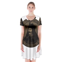 Count Vlad Dracula Short Sleeve V-neck Flare Dress by Valentinaart