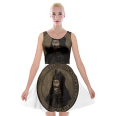 Count Vlad Dracula Velvet Skater Dress by Valentinaart