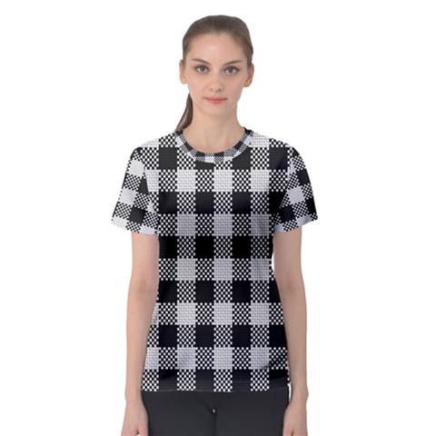 Plaid Pattern Women s Sport Mesh Tee by ValentinaDesign