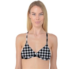 Plaid Pattern Reversible Tri Bikini Top