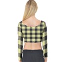 Plaid pattern Long Sleeve Crop Top View2