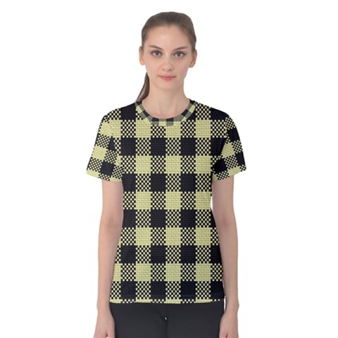 Plaid Pattern Women s Cotton Tee by ValentinaDesign