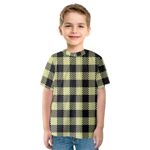 Plaid Pattern Kids  Sport Mesh Tee by ValentinaDesign