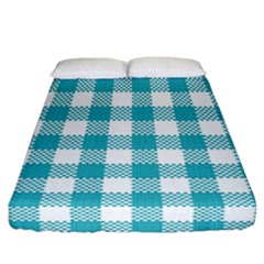 Plaid Pattern Fitted Sheet (california King Size) by ValentinaDesign