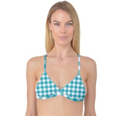 Plaid Pattern Reversible Tri Bikini Top