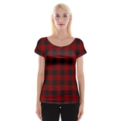 Plaid Pattern Women s Cap Sleeve Top by ValentinaDesign