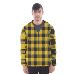 Plaid Pattern Hooded Wind Breaker (men)