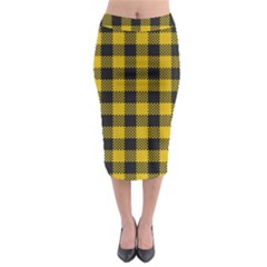 Plaid Pattern Midi Pencil Skirt by ValentinaDesign