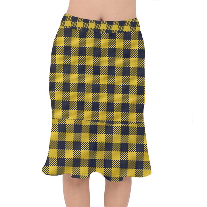 Plaid pattern Mermaid Skirt