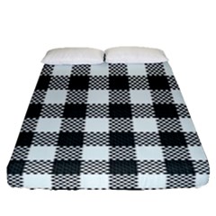 Plaid Pattern Fitted Sheet (queen Size) by ValentinaDesign