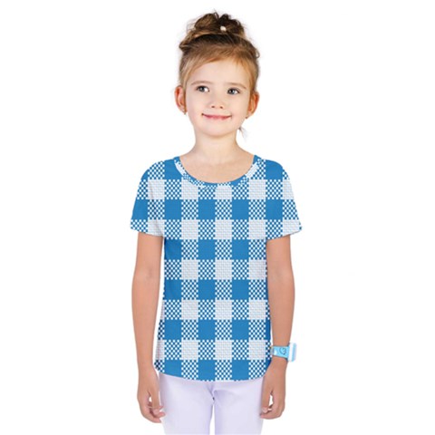 Plaid Pattern Kids  One Piece Tee by ValentinaDesign