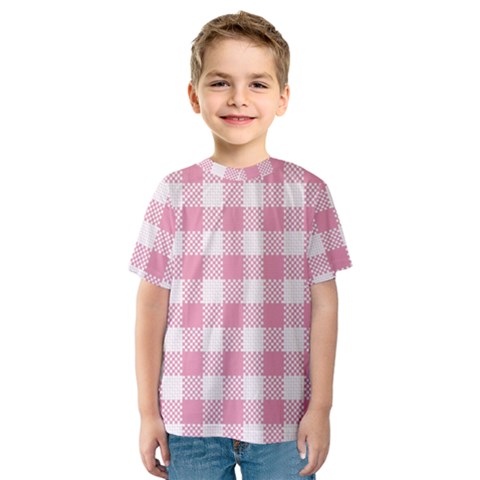 Plaid Pattern Kids  Sport Mesh Tee by ValentinaDesign