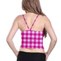 Plaid pattern Spaghetti Strap Bra Top View2