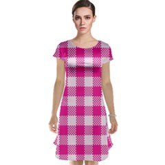 Plaid Pattern Cap Sleeve Nightdress