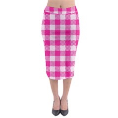 Plaid Pattern Midi Pencil Skirt by ValentinaDesign