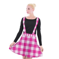 Plaid Pattern Suspender Skater Skirt